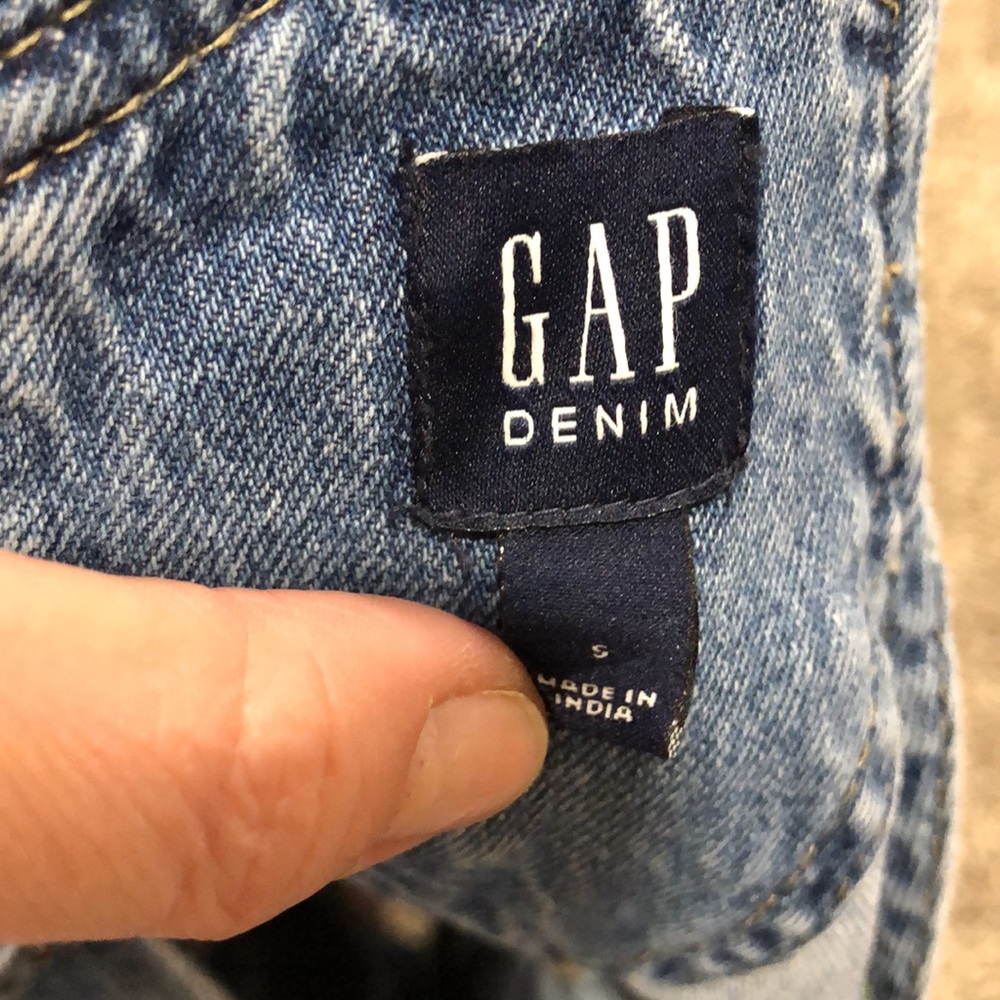 GAP Denim Girls Overall Floral Shorts Size Small - Picture 7 of 7
